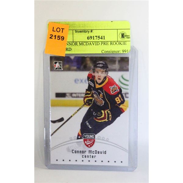 CONNOR MCDAVID PRE ROOKIE CARD