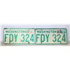 Image 1 : 1968-86 WASHINGTON MATCHING LICENSE PLATES
