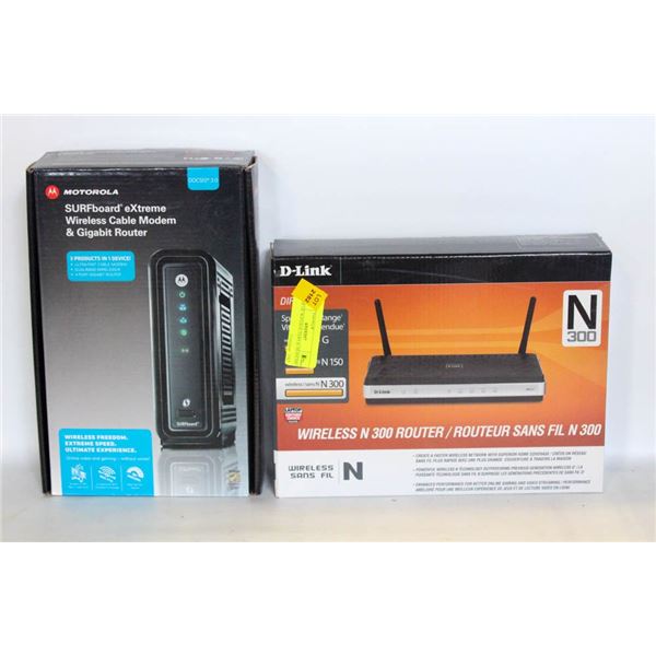 PAIR OF WIFI ROUTERS & MODEMS