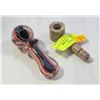 Image 1 : MURANO ITALY PIPE & STONE PIPE TOGETHER-ESTATE