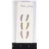 Image 1 : NEW 3PC SET OF LEAF RHINESTONE EARRINGS