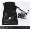 Image 1 : NEW 7PC POLYHEDRAL DICE SET IN FAUX LEATHER DRAGON
