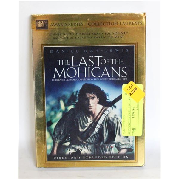 THE LAST OF THE MOHICANS NEW DVD