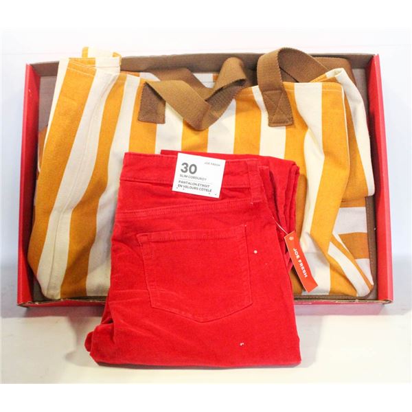 NEW JOE RED PANTS SZ 10 & YELLOW/ WHITE