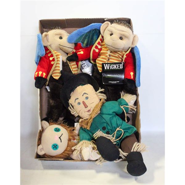 LOT OF VINTAGE WIZZARD OF OZ PLUSH TOYS