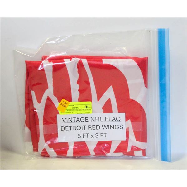 FLAG - VINTAGE NHL DETROIT RED WINGS (5 FT X 3