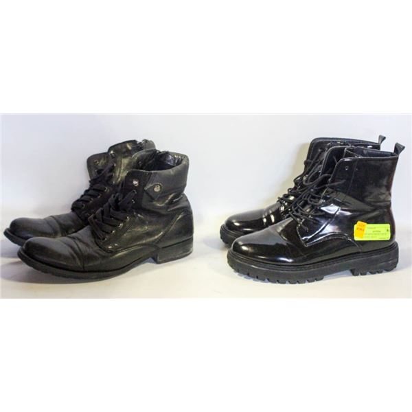 2 PAIRS MENS DRESS CASUAL BOOTS FIT SIZE 9