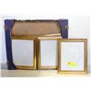 Image 1 : (9) GOLD PICTURE FRAMES WITH GLASS COVER, FOR