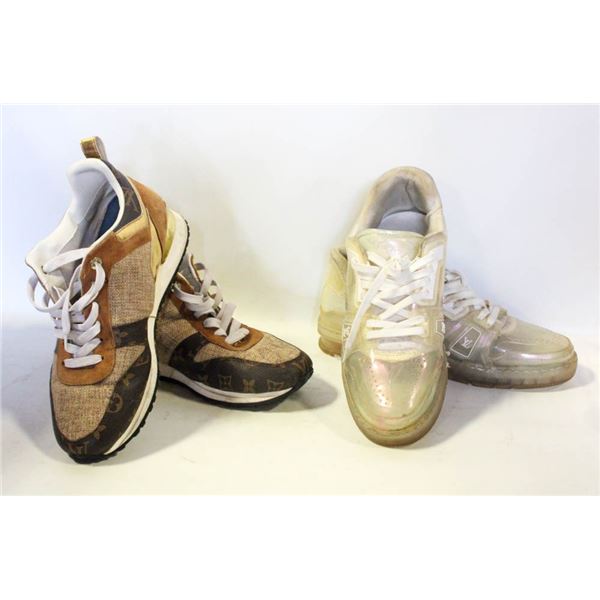 2 PAIRS OF MENS ESTATE- LOUIS VUITTON SHOES SIZE 9