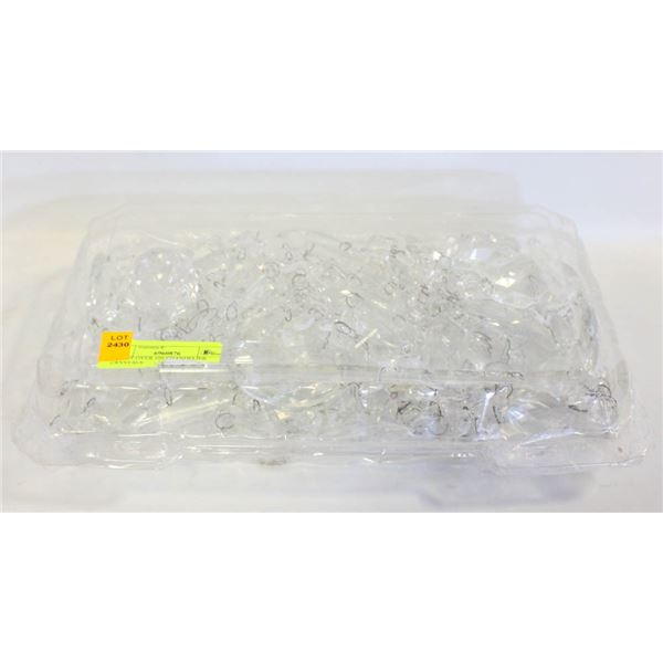 LOT OF OVER 100 CHANDELIER CRYSTALS