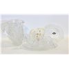 Image 1 : (6) PINWHEEL CRFYSTAL PITCHER, BOWL, TRAY, CREME,