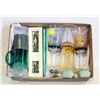 Image 1 : (16) DESSERT GLASSES (8") SHOT GLASS, MUG, CANDLE