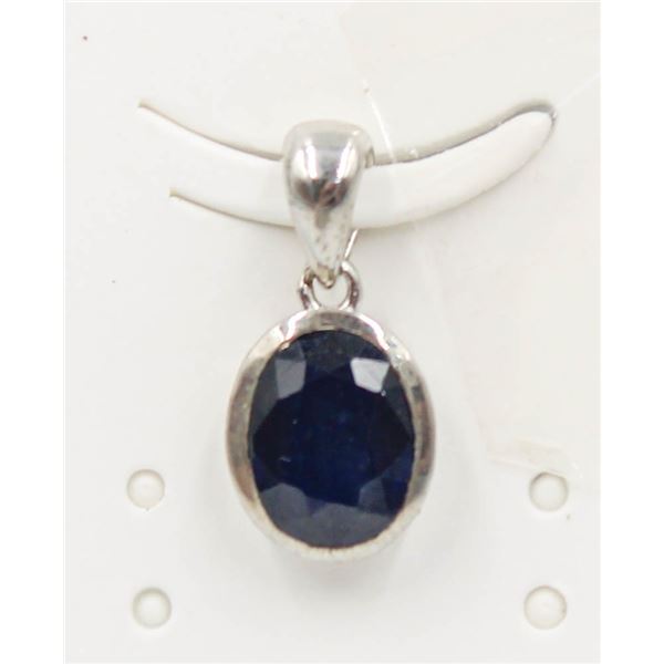 #97-NATURAL BLUE SAPPHIRE  PENDANT