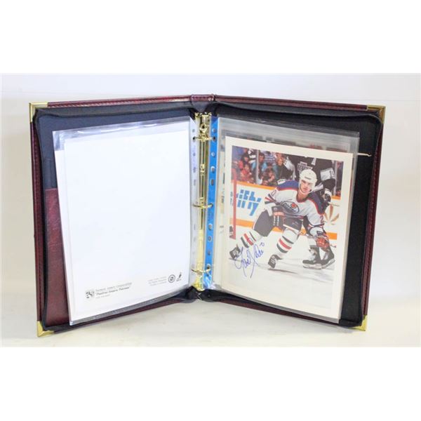 BINDER FULL OF SIGNED NHL PHOTOS