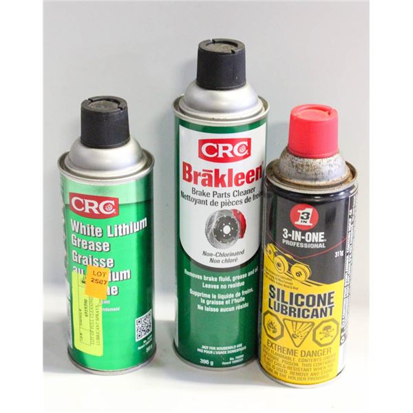 LOT OF FULL CLEANING & LUBRICANT SPRAYS