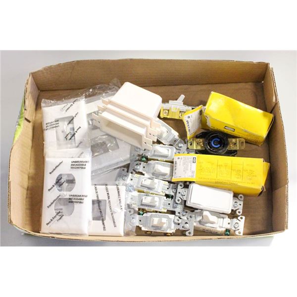 NEW ELECTRICAL SWITCHES & COVERS HUBBEL EATON
