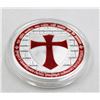 Image 3 : 7)  ENCAPSULATED RED ENAMEL & SILVER TONE