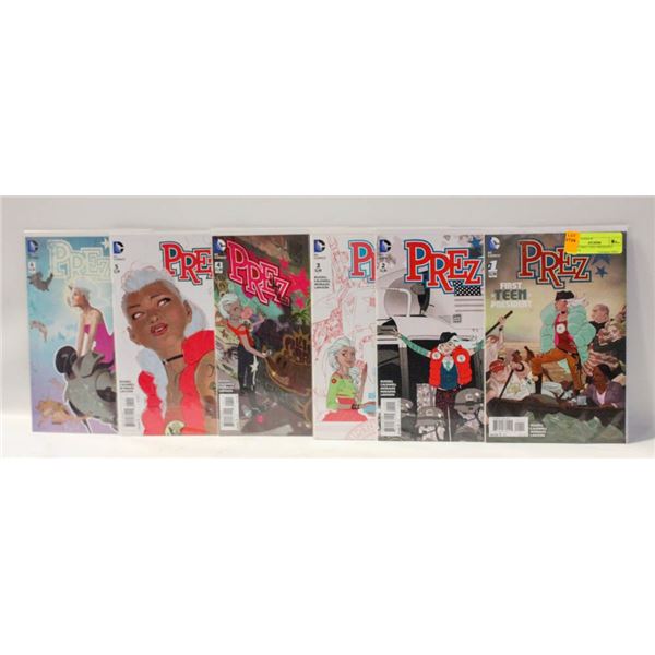 6 PREZ FIRST TEEN PRESIDENT COMICS