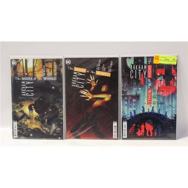 3 BATMAN COMICS ARKHAM CITY
