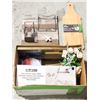 Image 1 : BOX OF MISC. HOME DECOR