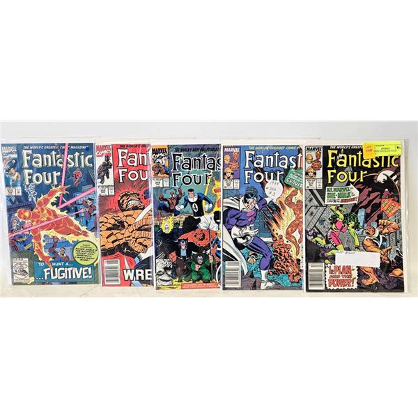 5 VINTAGE FANTASTIC FOUR COMICS