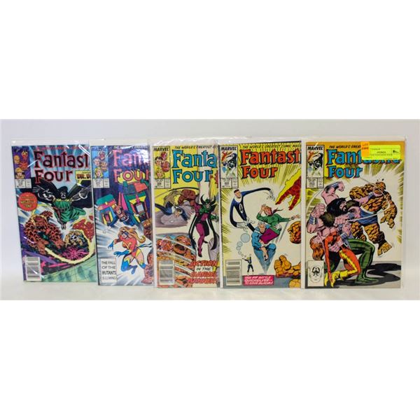 5 VINTAGE FANTASTIC FOUR COMICS