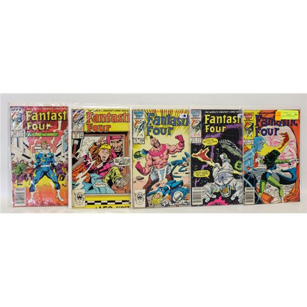 5 VINTAGE FANTASTIC FOUR COMICS