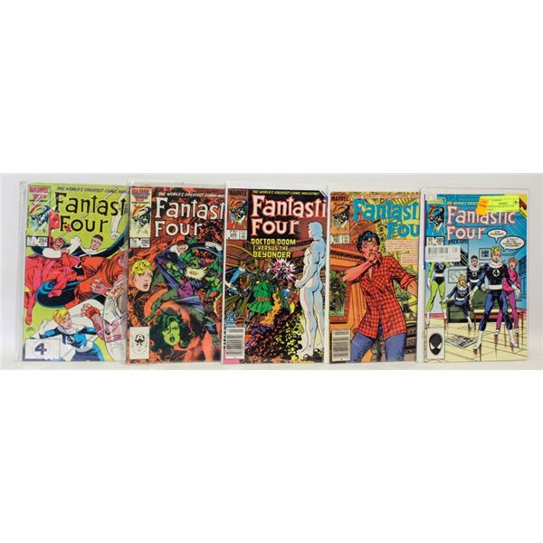 5 VINTAGE FANTASTIC FOUR COMICS