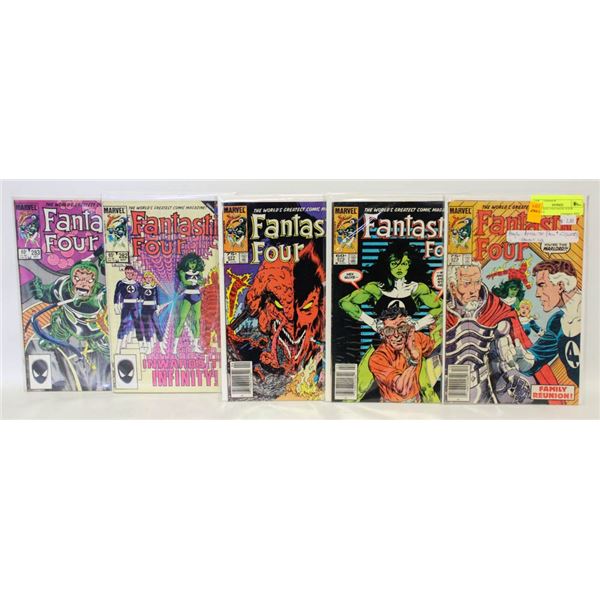 5 VINTAGE FANTASTIC FOUR COMICS