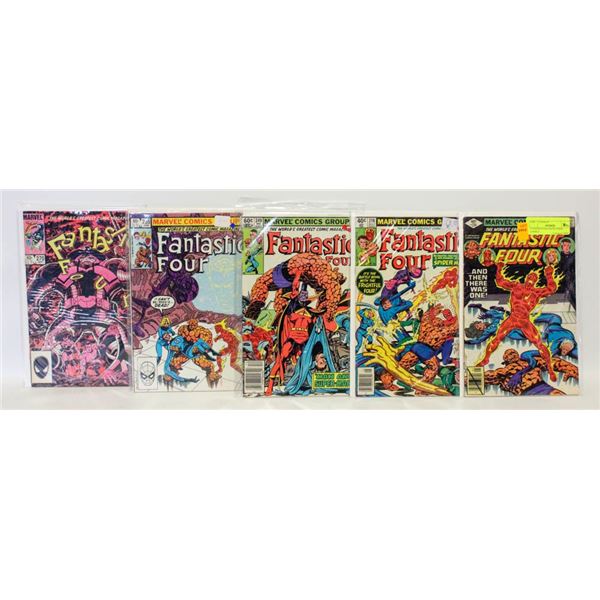 5 VINTAGE FANTASTIC FOUR COMICS