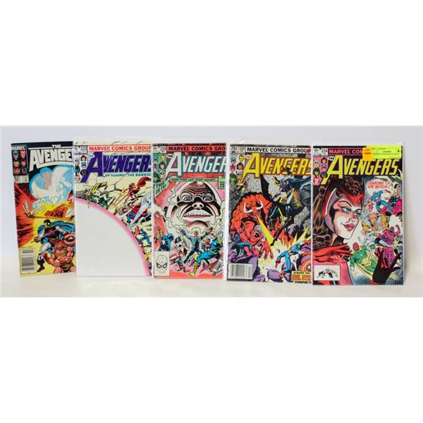 5 VINTAGE AVENGERS COMICS