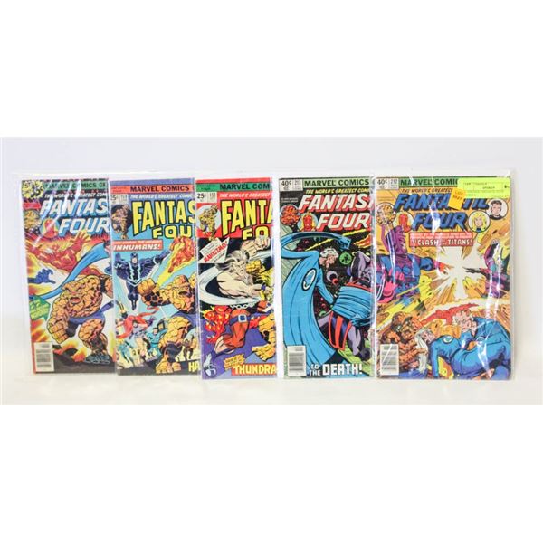 5 VINTAGE FANTASTIC FOUR COMICS