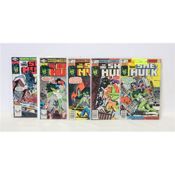 5 VINTAGE SHE-HULK COMICS