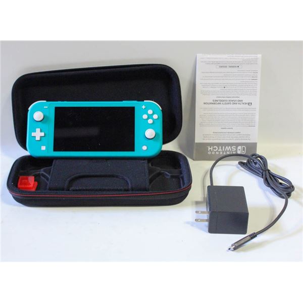 NINTENDO SWITCH LITE WITH CARRY CASE & CHARGER