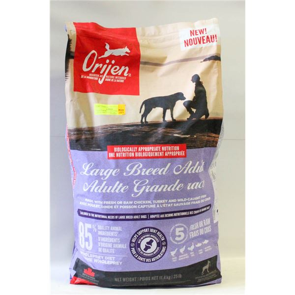 NEW 25LB ORIJEN ADULT LARGE BREED DOG FOOD RECIPE