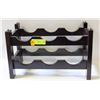Image 1 : 6 BOTTLE WINE RACK 16X9X10 INCH