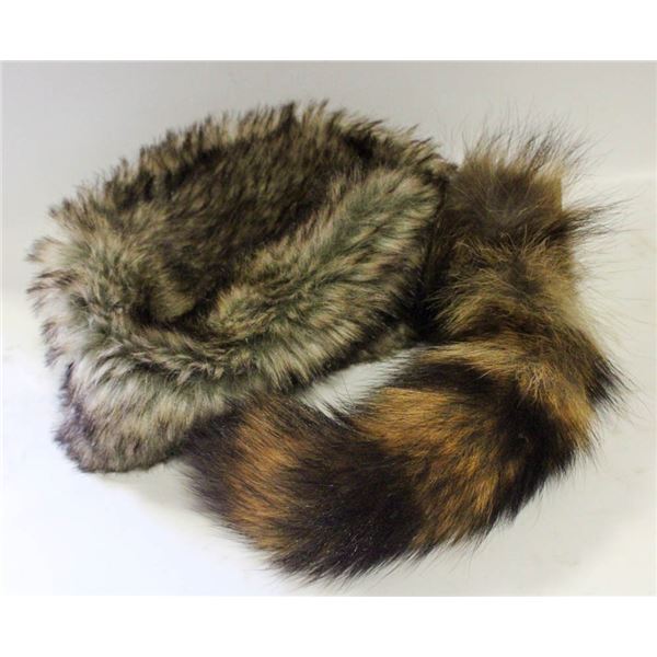 DAVY CROCKETT RACCOON TAIL HAT-ESTATE