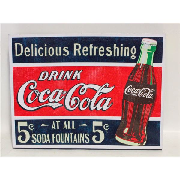COCA COLA SIGN 16X12 INCH
