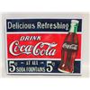 Image 1 : COCA COLA SIGN 16X12 INCH