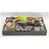 Image 1 : LARGE JEWELRY TRAY FULL OF RHINESTONE