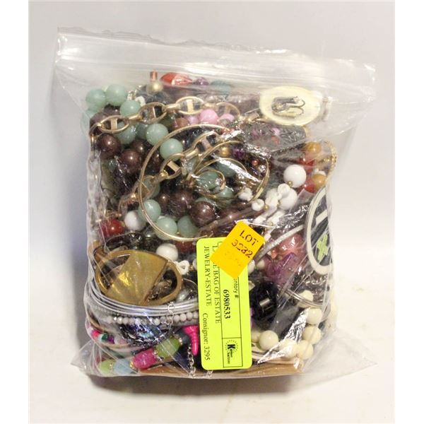 LARGE BAG OF ESTATE JEWELRY-ESTATE