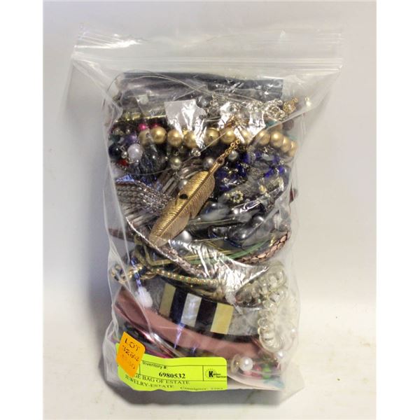 LARGE BAG OF ESTATE JEWELRY-ESTATE