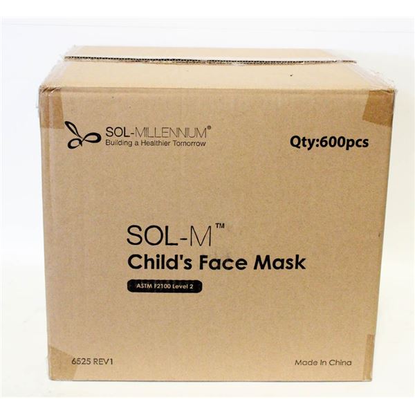 60 BOXES OF 10/B0X KIDS FACE MASKS (600 TOTAL)