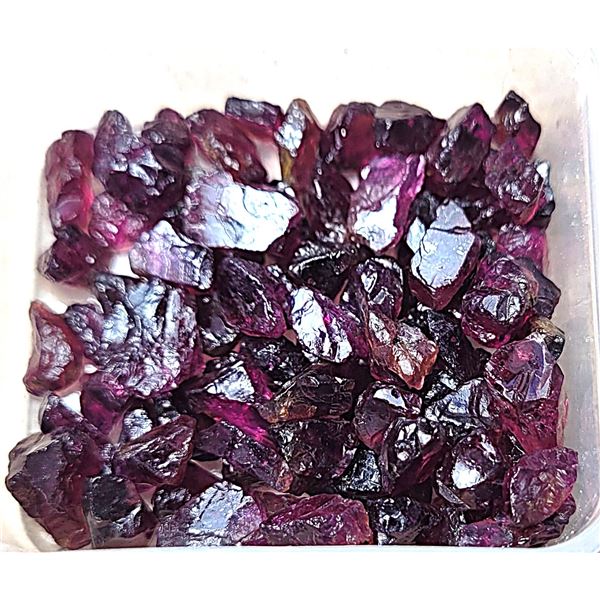 2)  LOT OF 125 CT OF NATURAL ROUGH GARNET
