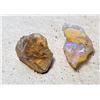 Image 1 : 4)  LOT OF 2 NATURAL ROUGH ETHIOPEAN FIRE OPALS,