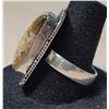 Image 2 : 8)  RECTANGULAR CUT PICTURE JASPER SIZE 9 RING