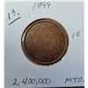 Image 1 : 14)  VICTORIAN 1899 CANADIAN LARGE PENNY.
