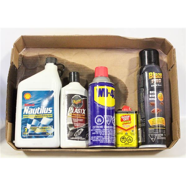 FLAT OF SURPLUS GARAGE PRODUCTS