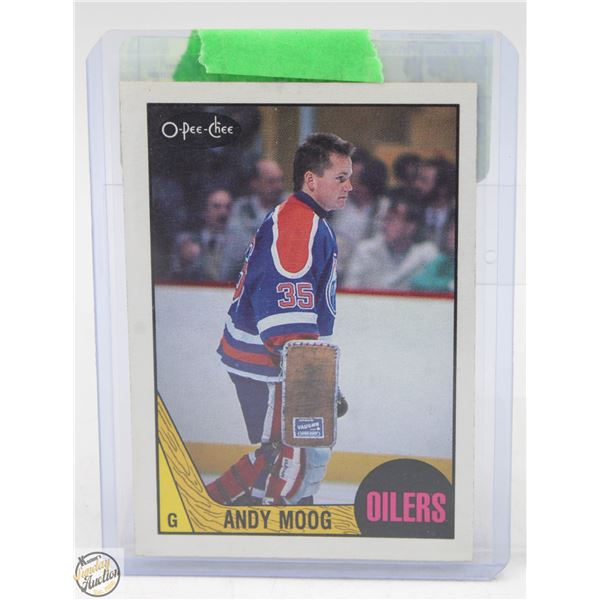 ANDY MOOG 1986-87 O PEE CHEE RAW CARD
