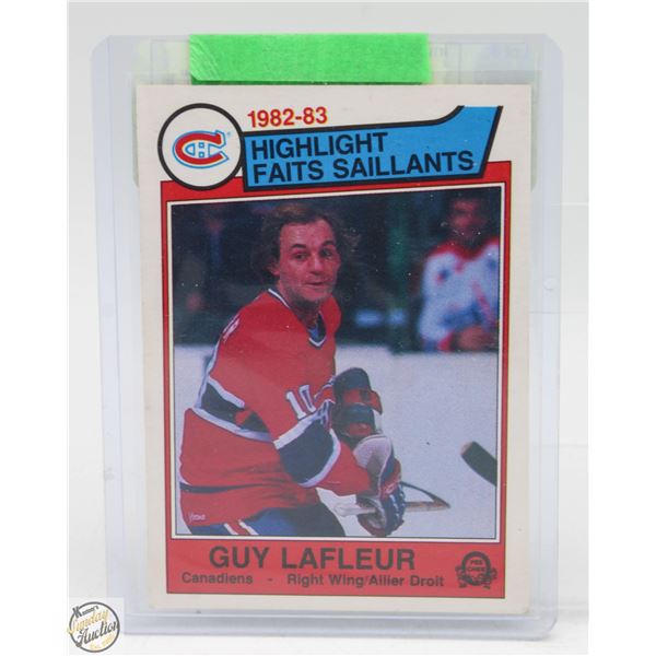 GUY LAFLEUR 1983-84 O PEE CHEE RAW CARD